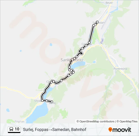 10 Bus Line Map