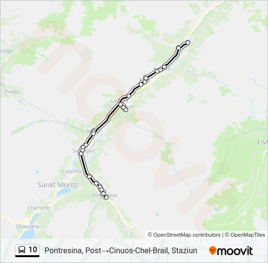 10 Bus Line Map