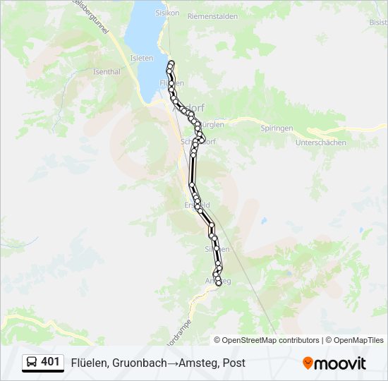 401 Bus Line Map