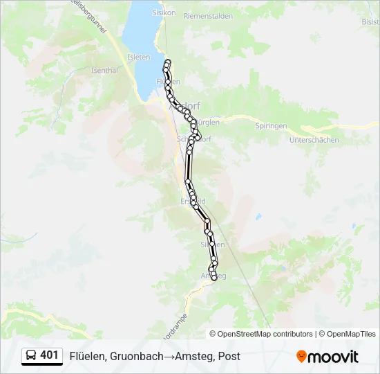 401 Bus Line Map
