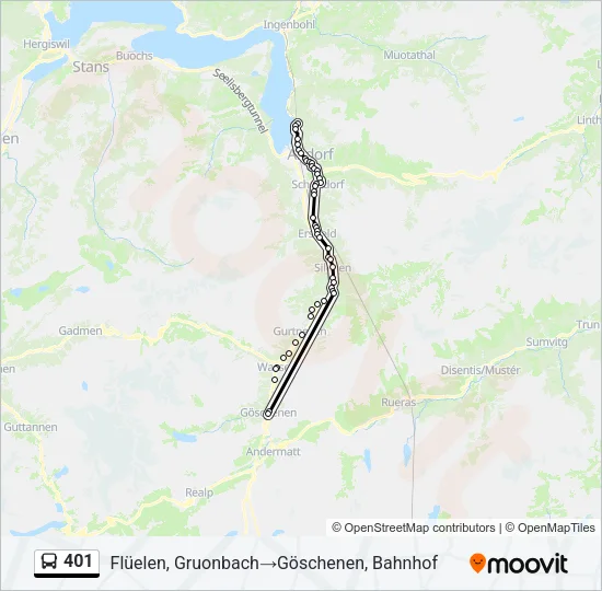 401 Bus Line Map
