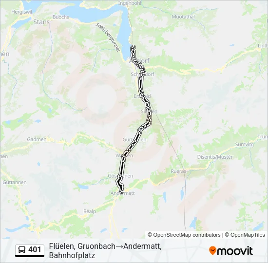 401 Bus Line Map