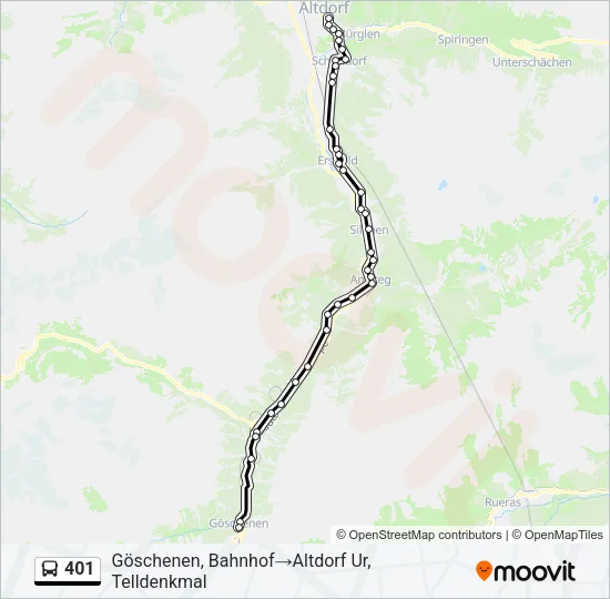 401 Bus Line Map