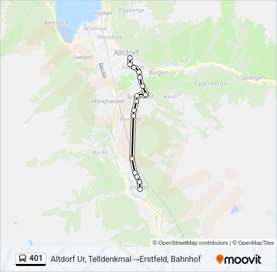 401 Bus Line Map