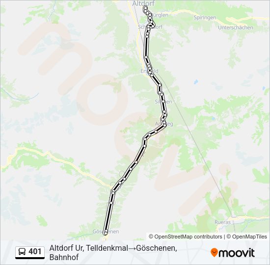 401 Bus Line Map