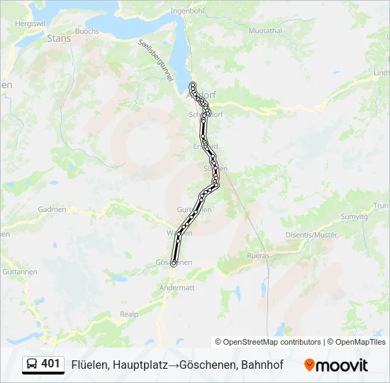 401 Bus Line Map