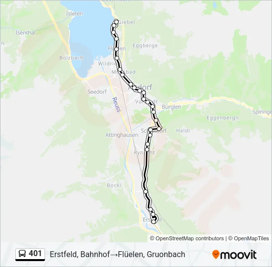 401 Bus Line Map