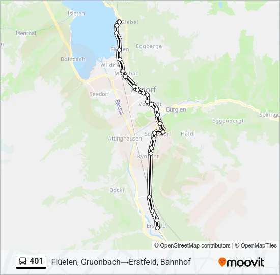 401 Bus Line Map