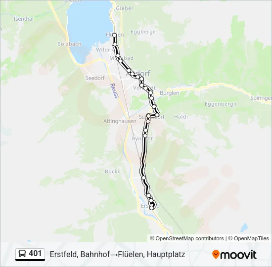 401 Bus Line Map
