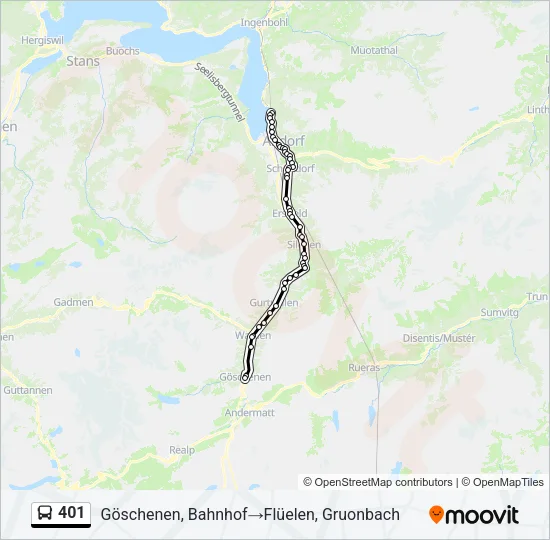 401 Bus Line Map