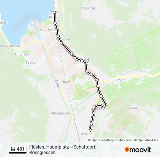 401 Bus Line Map