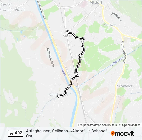 402 Bus Line Map