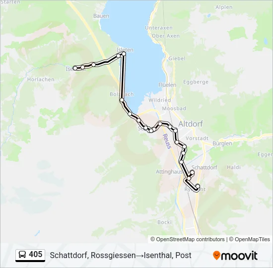 405 Bus Line Map