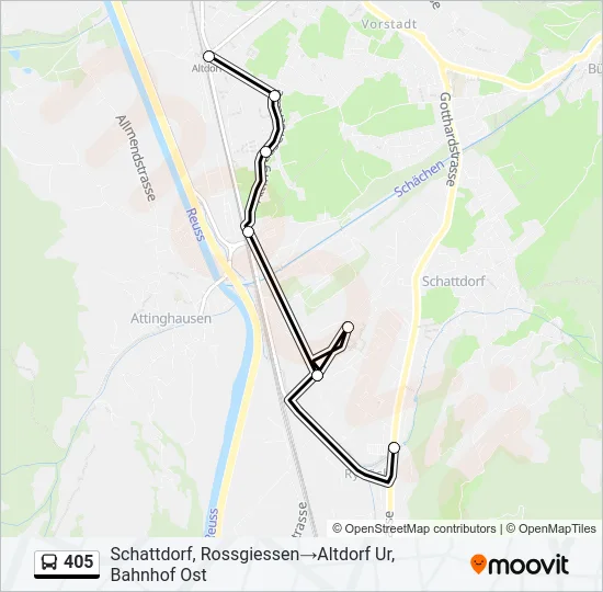 405 Bus Line Map