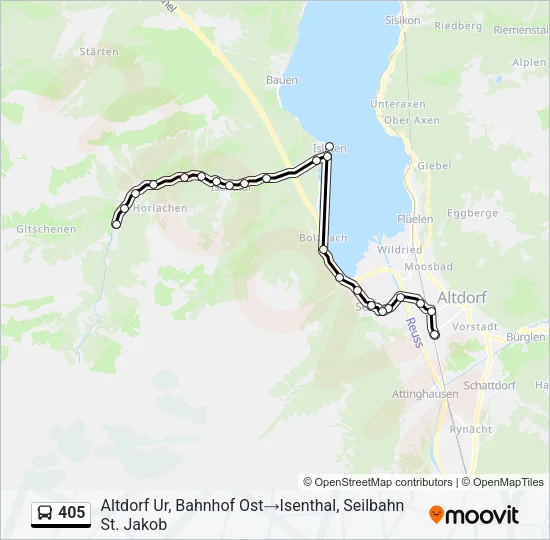 405 Bus Line Map