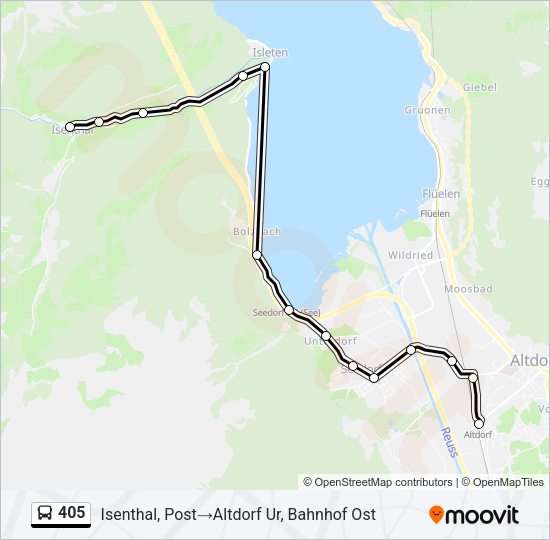 405 Bus Line Map