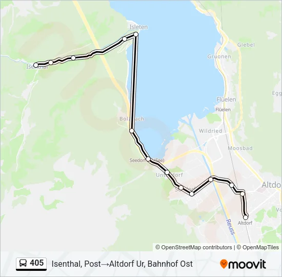 405 Bus Line Map