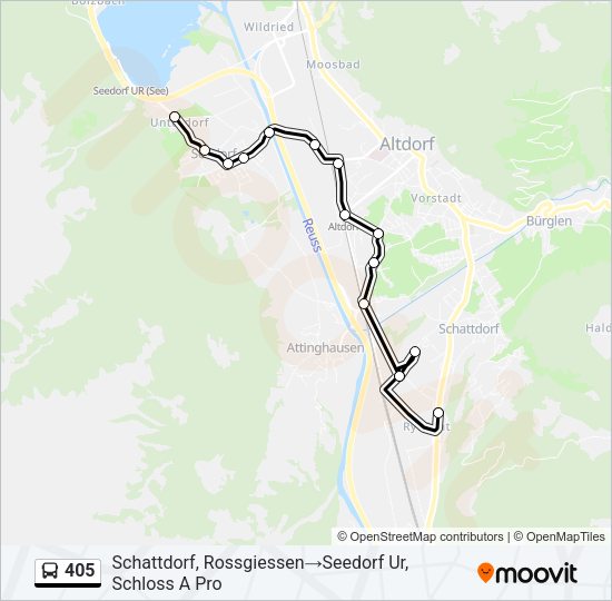 405 Bus Line Map