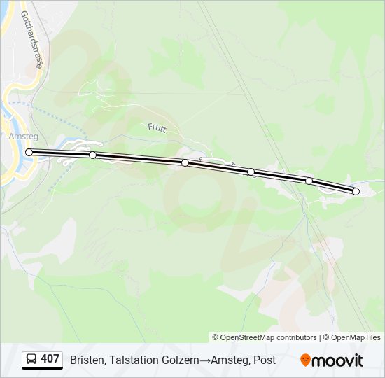 Plan de la ligne 407 de bus