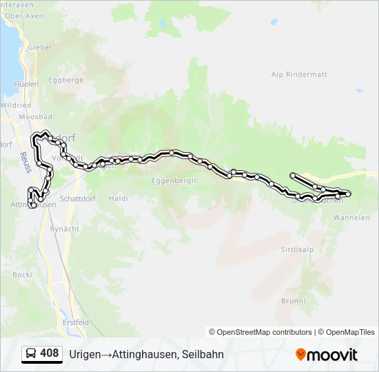 408 Bus Line Map