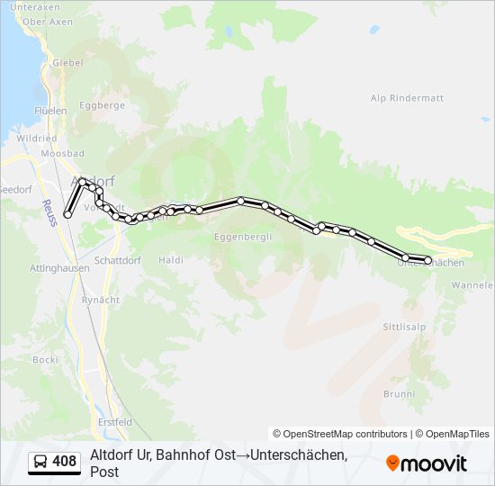 408 bus Line Map