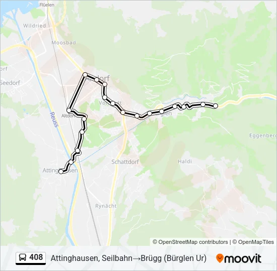 408 Bus Line Map