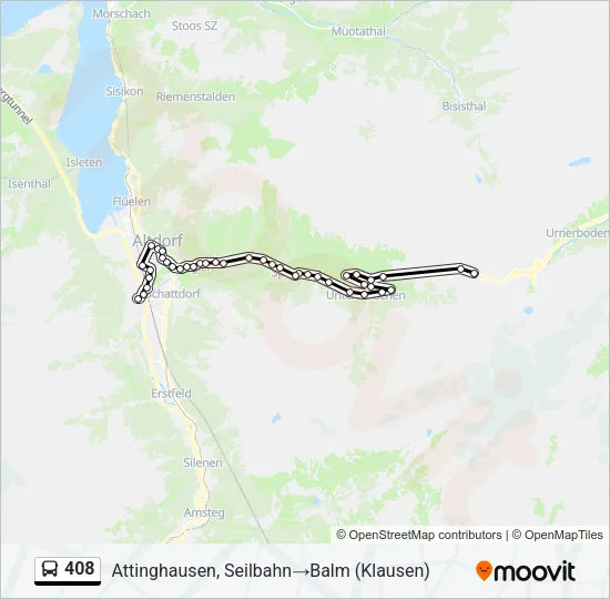 408 Bus Line Map