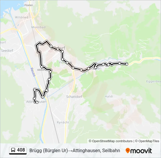 408 Bus Line Map