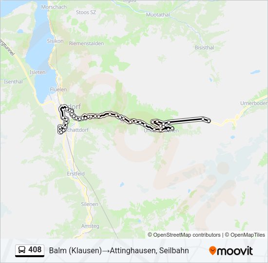 408 Bus Line Map