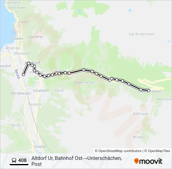 408 Bus Line Map