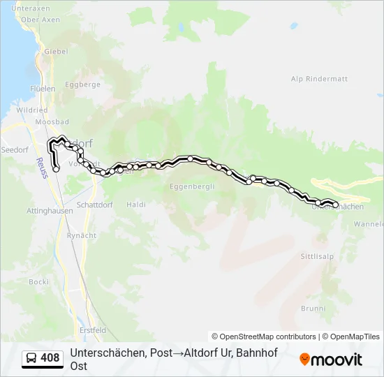 408 Bus Line Map