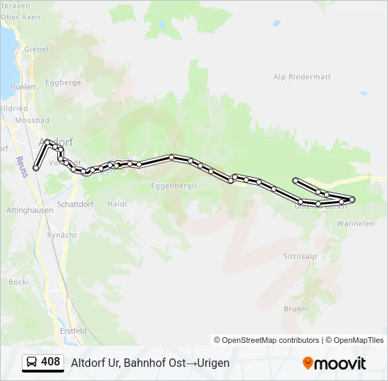 408 Bus Line Map