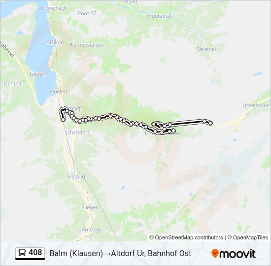 408 Bus Line Map
