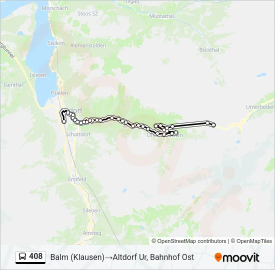 408 Bus Line Map