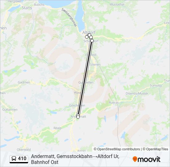410 Bus Line Map