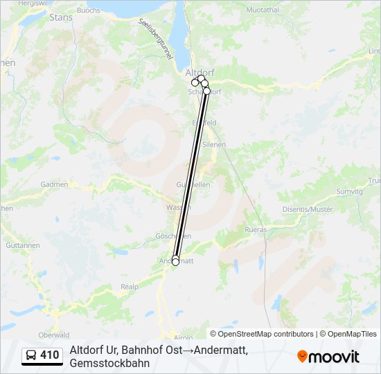 410 Bus Line Map