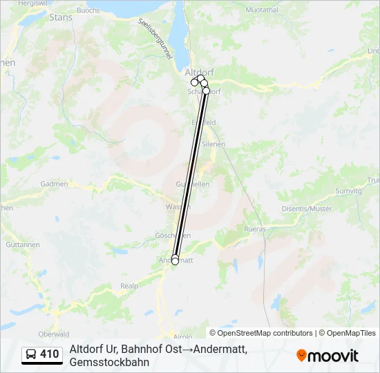 410 Bus Line Map