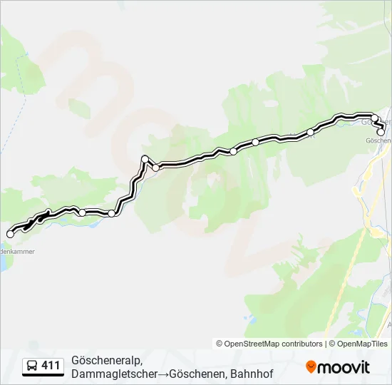 411 Bus Line Map