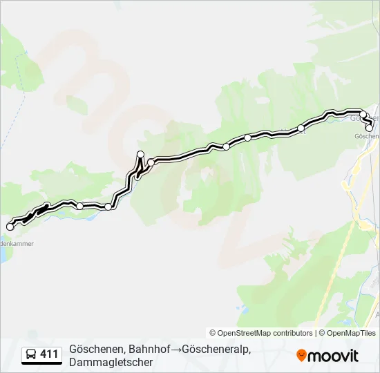 411 Bus Line Map