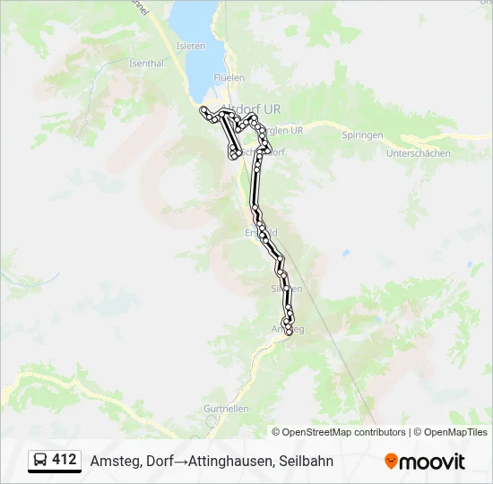 412 Route: Schedules, Stops & Maps - Amsteg, Dorf‎→Attinghausen ...