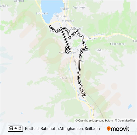 412 Bus Line Map