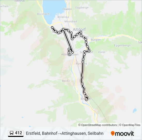 412 Bus Line Map