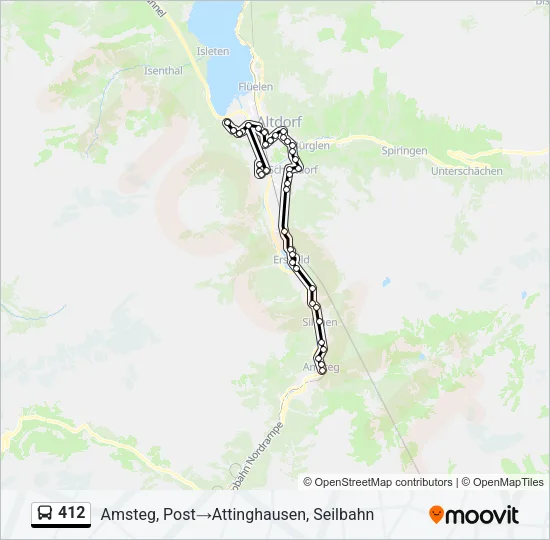 412 Bus Line Map