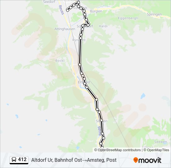 412 Bus Line Map