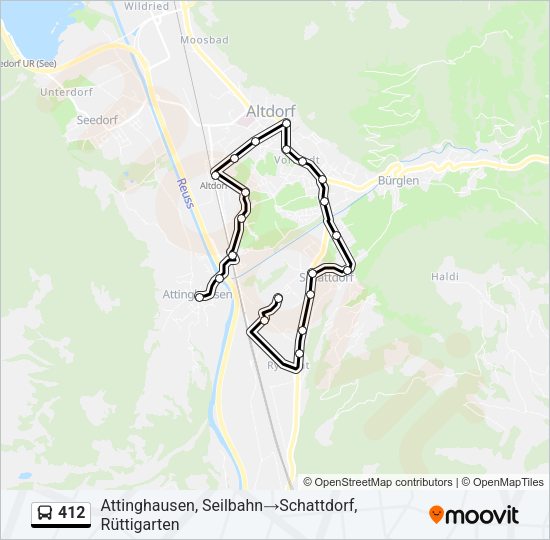 412 Bus Line Map