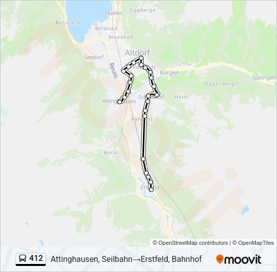 412 Bus Line Map