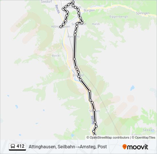 412 Bus Line Map