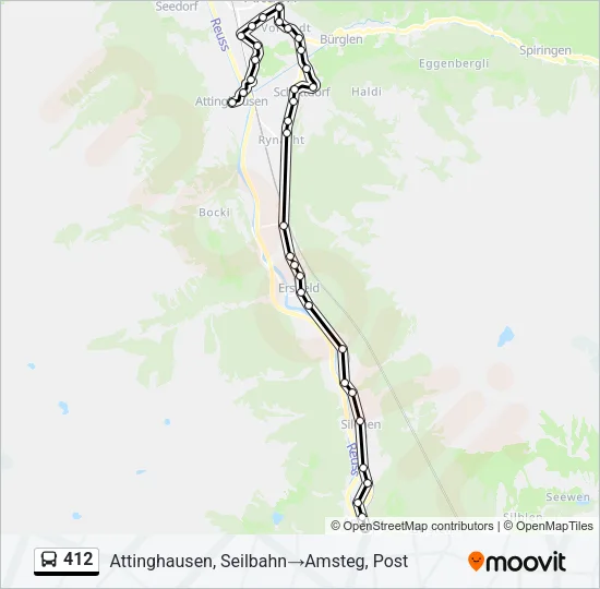 412 Bus Line Map