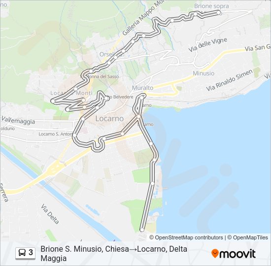 3 Bus Line Map