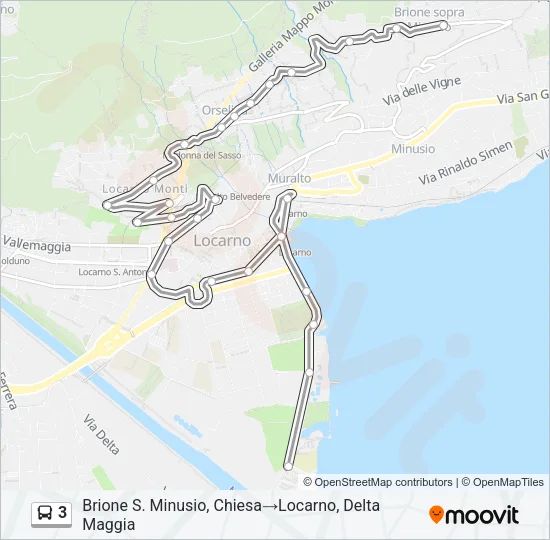3 Bus Line Map